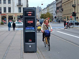 自転車カウンター、コペンハーゲン（デンマーク）