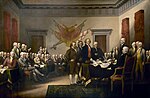 John Trumbulls monumentalmaleri «Uavhengighetserklæringen» (Declaration of Independence) viser flere av «USA landsfedre» som presenterer utkastet til Den amerikanske uavhengighetserklæringen 1776. Maleriet ble malt 1785–1794 og er over fem meter langt.