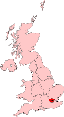 แผนที่ลอนดอนในสหราชอาณาจักร