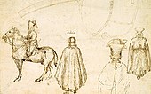 Sketches by Pisanello of the Byzantine delegation at the Council of Florence in 1439