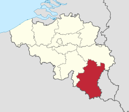 Locatie van de provincie Luxemburg