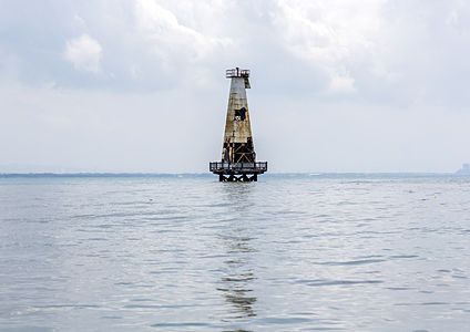 Ruined lighthouse, Teluk Penyu Beach