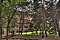 View across the quad of the Rutherford Humanities and Social Sciences Library on the campus of the University of Alberta, Edmonton.