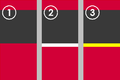 Bernmobil Farbkonzept. Vorgesehenes Farbkonzept (1); Effektives Farbkonzept (2); Farbkonzept Transportbeauftragte (3)