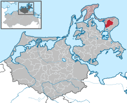 Läget för kommunen Sagard i Landkreis Vorpommern-Rügen