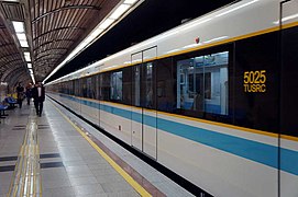 Shahr-e-Rey Metro Station, part of the rapid transit system of Tehran Metro.