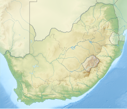 Map showing the location of Klaserie Game Reserve
