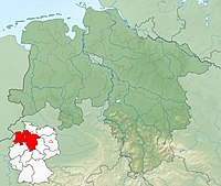 Lagekarte von Niedersachsen