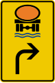 Zeichen 442-23 Vorwegweiser für Fahrzeuge mit wassergefährdender Ladung (rechtsweisend) bisher: Zeichen 442
