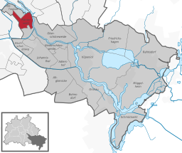 Plänterwalds läge i stadsdelsområdet Treptow-Köpenick i Berlin.