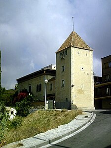 Torre de Can Vehils, amb una torre de defensa