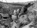 British soldiers in a trench during the Battle of the Somme, 1916.