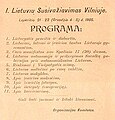 Image 42A flyer with a proposed agenda for the Great Seimas of Vilnius; it was rejected by the delegates and a more politically activist schedule was adopted (from History of Lithuania)