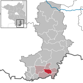 Poziția Guteborn pe harta districtului Oberspreewald-Lausitz