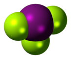 Kalotový model fluoridu joditého