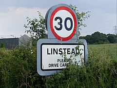 Linstead sign on the B1123 Halesworth Road - geograph.org.uk - 3532515.jpg