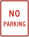 R8-3a No parking (text)