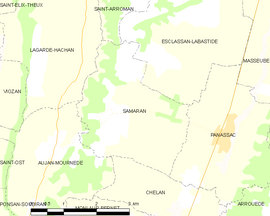 Mapa obce Samaran