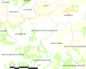 Poziția localității Saint-Sulpice-de-Guilleragues