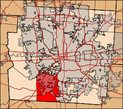 Location of Jackson Township in Franklin County.