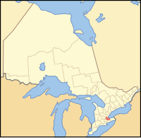 Letak provinsi di Ontario, Kanada