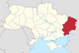 Mapa de la ubicación de la cuenca del Donets, en Ucrania.