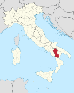 Provincia di Potenza – Localizzazione