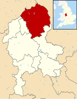 Kart over Staffordshire Moorlands