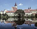 Telč viewed across the ponds