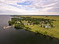 View of Stella Village on Amherst Island, one of several islands located in the lake