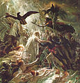 Girodet-Trioson: Ossian recibindo as pantasmas dos heróis franceses. Musée National de Malmaison