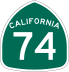 State Route 74 marker