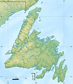 Map showing the location of Gros Morne National Park
