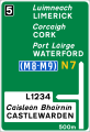 Map Type Advance Direction Sign (national road)