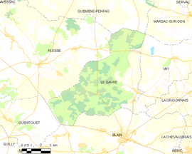 Mapa obce Le Gâvre