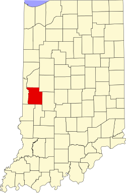 Karte von Parke County innerhalb von Indiana