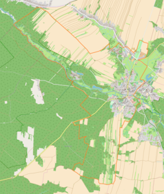 Mapa konturowa Narola, u góry po prawej znajduje się punkt z opisem „Zagrody”