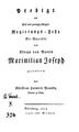 Predigt am fünf und zwanzig jährigen Regierungs-Feste Sr. Majestät des Königs von Baiern Maximilian Joseph