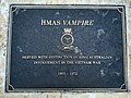 Commemorative plaque for HMAS Vampire at Rockingham Naval Memorial Park in March 2020