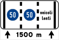 Cartello di indicazione corsia supplementare per veicoli lenti