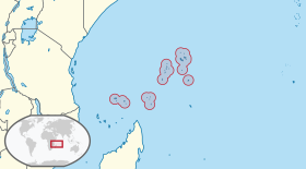 Localización del grupo de las Seychelles