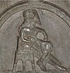 Relief i Heda kyrka i Ödeshög, som traditionellt anses föreställa kung Sverker