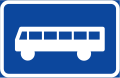 Symbol plate for specified vehicle or road user category (bus)