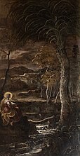 Мария Египетская в пустыне. 1587. Холст, масло. Скуола Гранде-ди-Сан-Рокко, Венеция