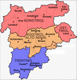 該地區由今天的蒂羅爾-南蒂羅爾-特倫蒂諾歐元區組成，包括科爾蒂納丹佩佐、福多姆（布亨斯坦）、科爾（凡爾賽）、瓦爾斯蒂諾、馬加薩和佩德蒙特