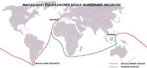 Magallaesek eta Elkanok egindako munduko bira