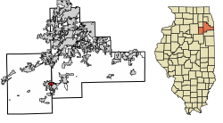 Location of Diamond in Will County, Illinois.