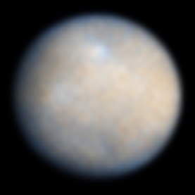 Ceres văzută la o distanță de 1.64 UA de Hubble în 2004