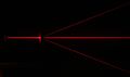 红色激光通過衍射光栅所產生的衍射。