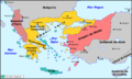 Partiment de l'Empèri Bizantin aprèp la IVa Crosada